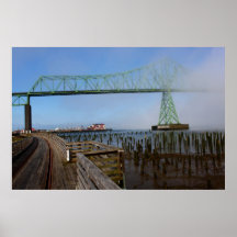 Riverwalk and Astoria-Megler Bridge Poster