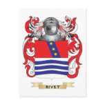 Rivet Coat of Arms (Family Crest) postcards
