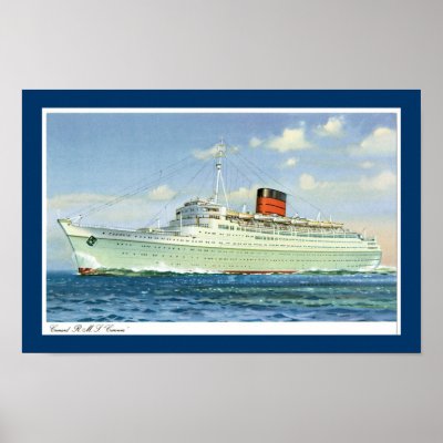 rms Caronia at Sea Posters