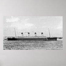 RMS Olympic:  Broadside View Print