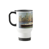 RMS Queen Mary Sailing New York 1950's Mug
