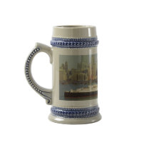 RMS Queen Mary Sailing New York 1950's Mug