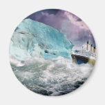 RMS Titanic and Iceberg Painting Fridge Magnets