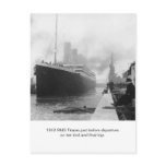 RMS Titanic before departure and poem