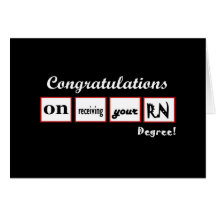 RN Degree - CUSTOM NAME Congratulations - Card