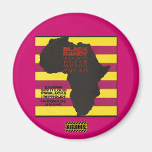 Rnd. Magnet Black Randy Idi Amin  Dangerhouse