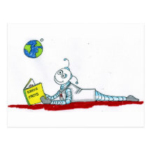 ro bott reading post cards