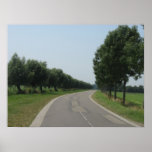 Road Curve & Trees Travel Art Poster posters