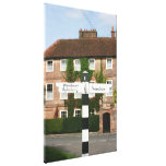 Road sign at Little Missenden, Buckinghamshire, U Canvas Print
