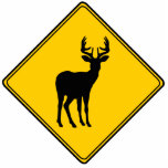 Road Sign- Deer Cut Out Sculpture photo sculptures