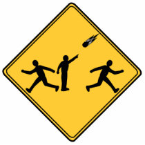Road Sign- Meteor Cut Out Sculpture