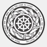 Road to Truth Dharma Wheel Round Stickers