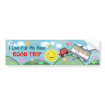 Road Trip Summer Vacation Bumper Sticker bumper stickers