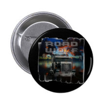 Road Wolf Pinback Buttons