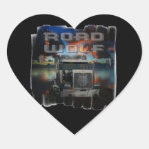 Road Wolf Stickers