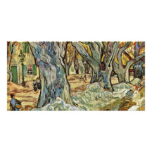 Road Workers By Vincent Van Gogh Picture Card