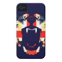 Roar Great British lion union jack iphone case iPhone 4 Case-Mate Case