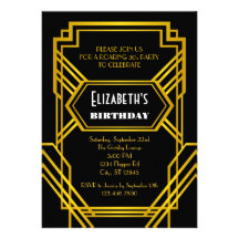 Roaring 20's Birthday Invitation