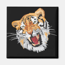 Roaring Tiger Refrigerator Magnet