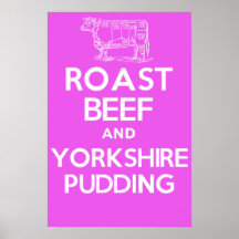 Roast Beef and Yorkshire Pudding (Pink) Print