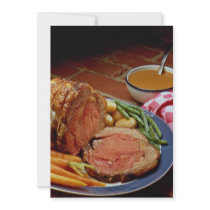 Roast beef with carrots invite