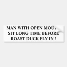ROAST DUCK BUMPER STICKER