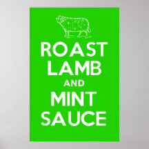 Roast LAMB and MINT SAUCE Print