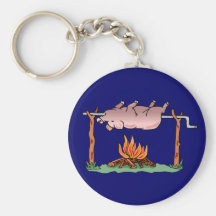 Roasting Pig Keychain