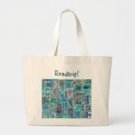 Roatrip Postage Stamp Tote Tote Bags