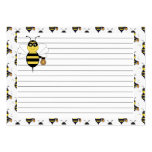 RobBee Bumble Bee Recipe Card business cards
