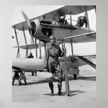 Robert E. Byrd with Hydroaeroplane, 1920s Poster