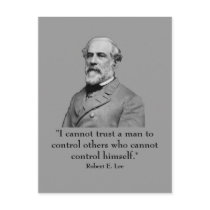 Robert E Lee and quote Post Cards