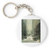 Robert Henri, Snow in New York Keychain