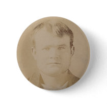 Robert LeRoy Parker alias Butch Cassidy Portrait Pinback Buttons