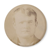 Robert LeRoy Parker alias Butch Cassidy Portrait Refrigerator Magnet
