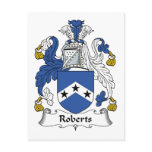 Roberts Family Crest postcards