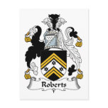 Roberts Family Crest postcards