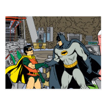 Robin And Batman Handshake Postcard
