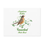 Robin Connecticut State Bird postcards