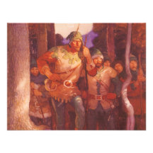 Robin Hood and the Men of Greenwood  by NC Wyeth Custom Invitations