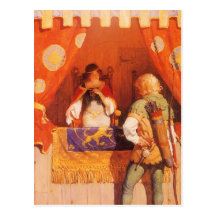 Robin Hood Meets Maid Marian by NC Wyeth Postcards