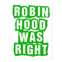 Robin Hood Party -- RH Was Right -- We Are RH Post Cards