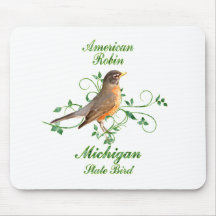 Robin Michigan State Bird Mousepad