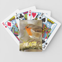 Robin on Branch Bicycle Card Decks