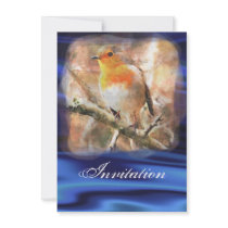 Robin Party Announcement Invitation