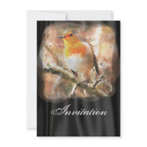 Robin Party Announcement Invitation