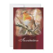 Robin Party Announcement Invitation
