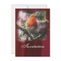 Robin Party Announcement Invitation