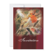 Robin Party Announcement Invitation