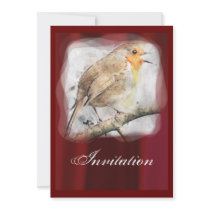 Robin Party Announcement Invitation